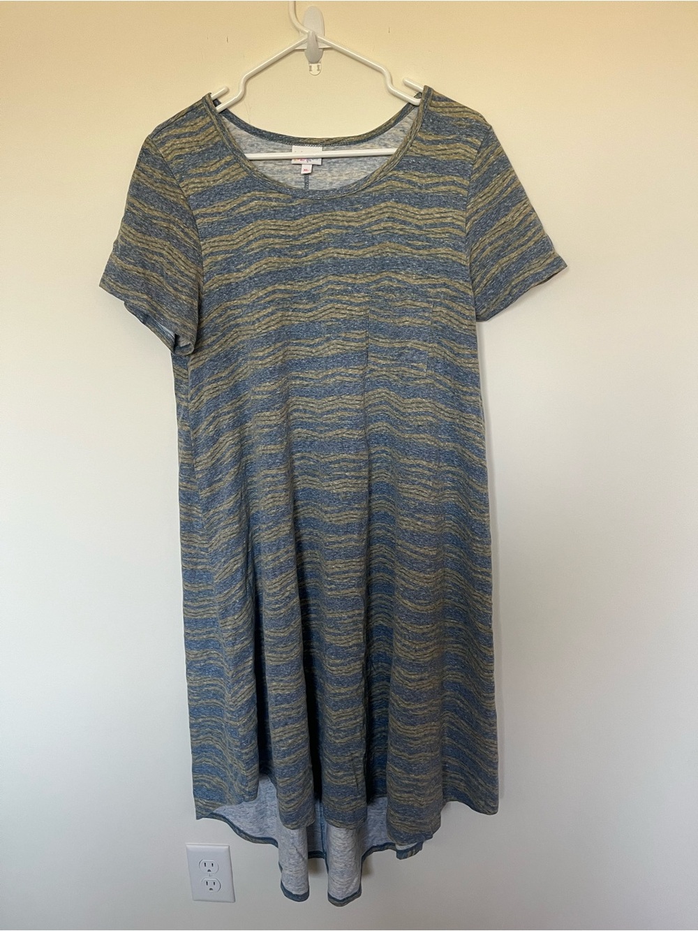 Casual Gray Short Sleeve Swing Dress